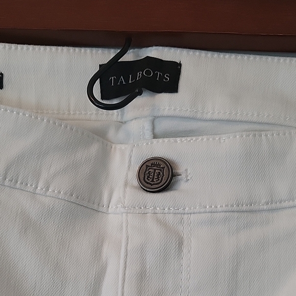 Talbots White Ankle Cropped Jeans Classic Style - Picture 3 of 8